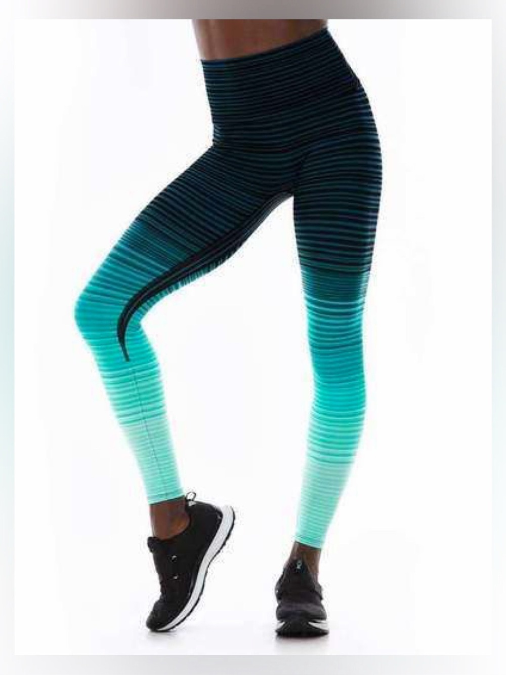 K-Deer Ombre Stripe Sneaker Length Leggings – Aurora - Size XS